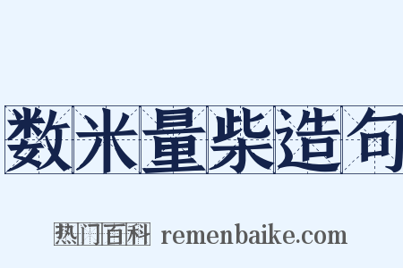 数米量柴造句是什么意思的图片
